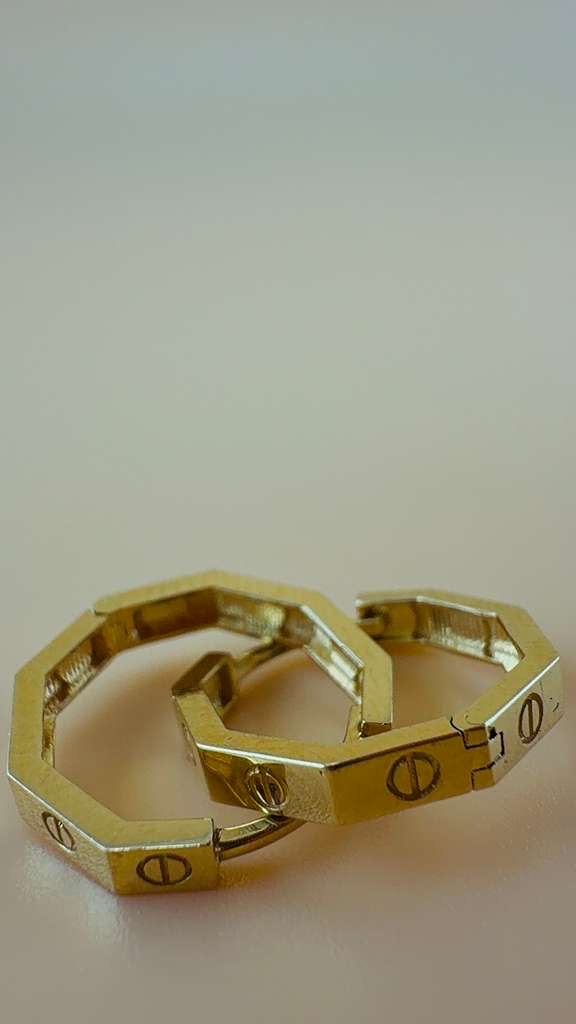 Aros Double-C Hoops 18k