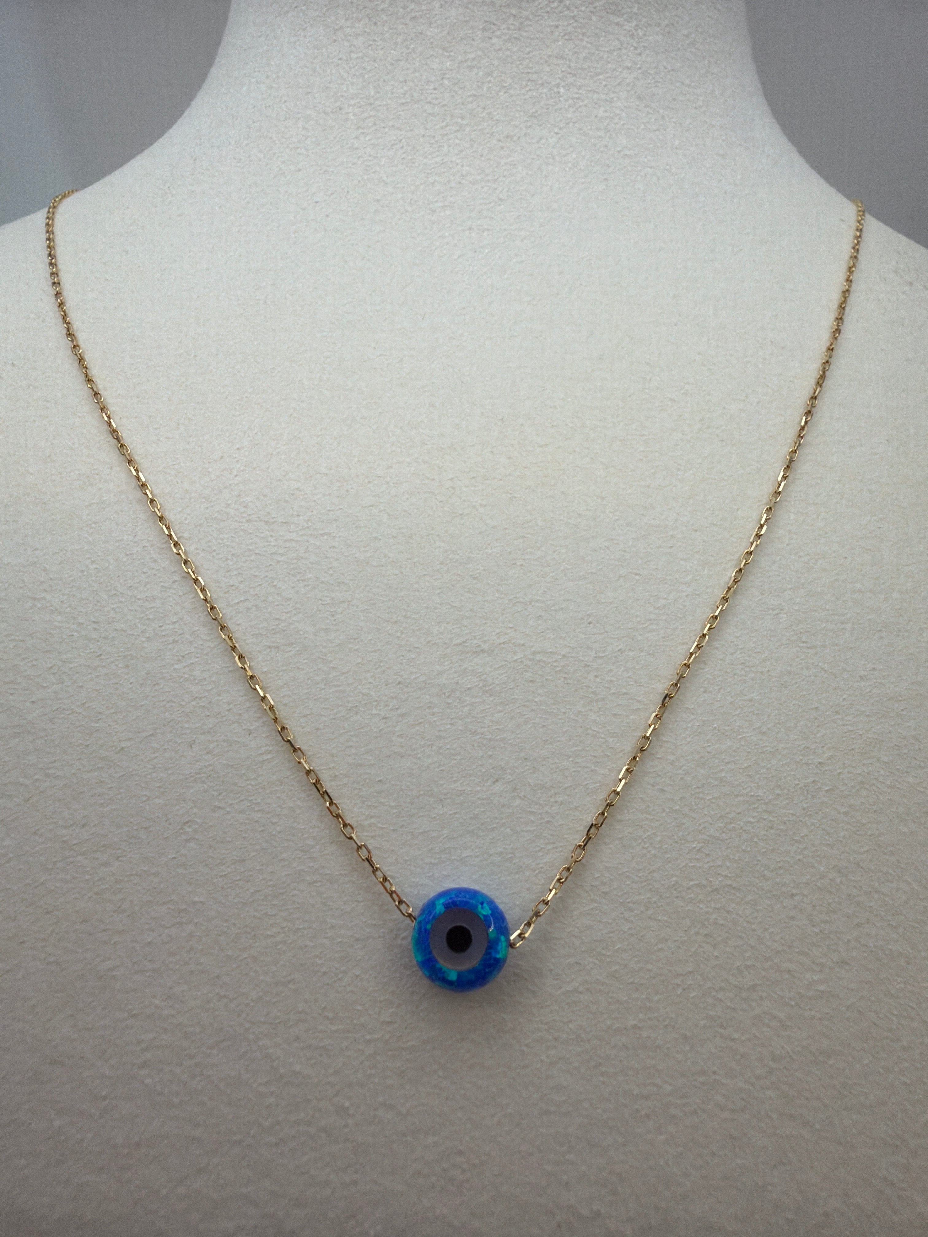 Blue Evil Eye 🧿 Chain 18k 45cm