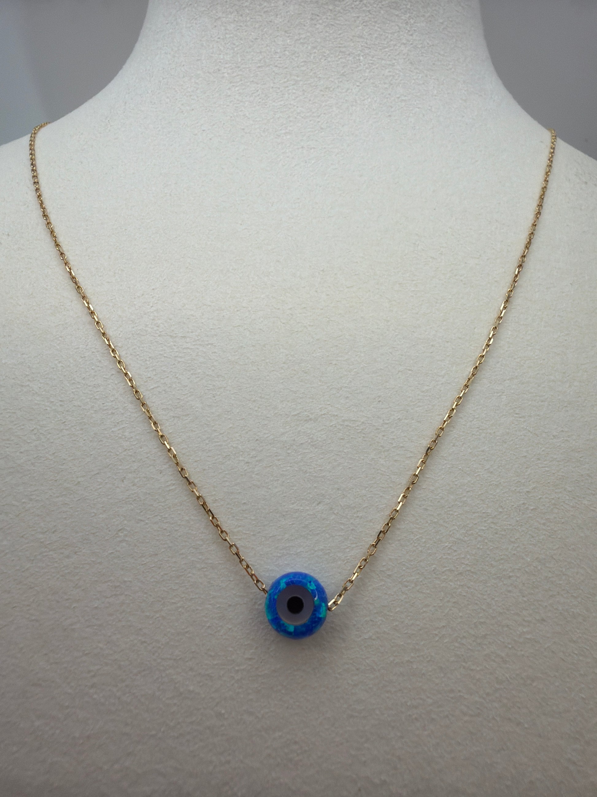 Blue Evil Eye 🧿 Chain 18k 45cm