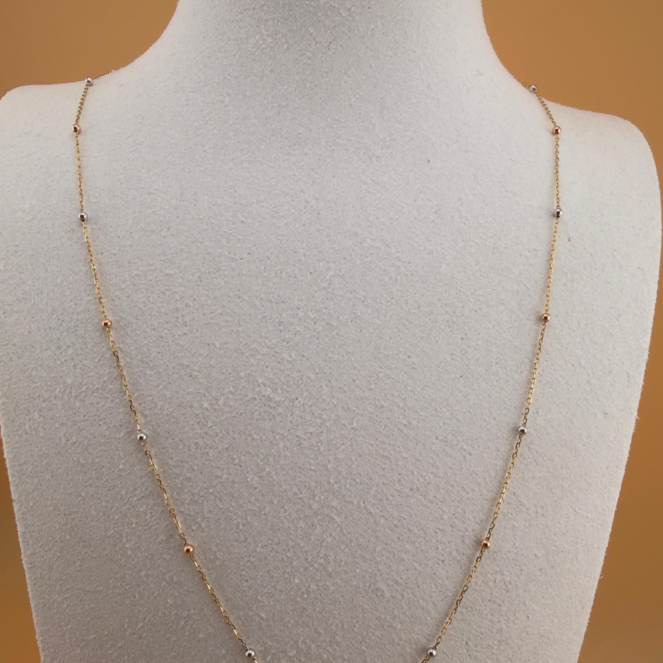 Pellets in Three Colors 18k, 45cm