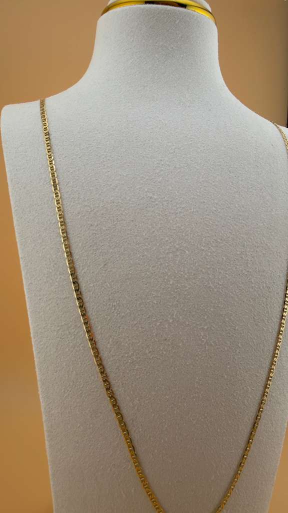 Italian Square Chain 18k, 60cm.