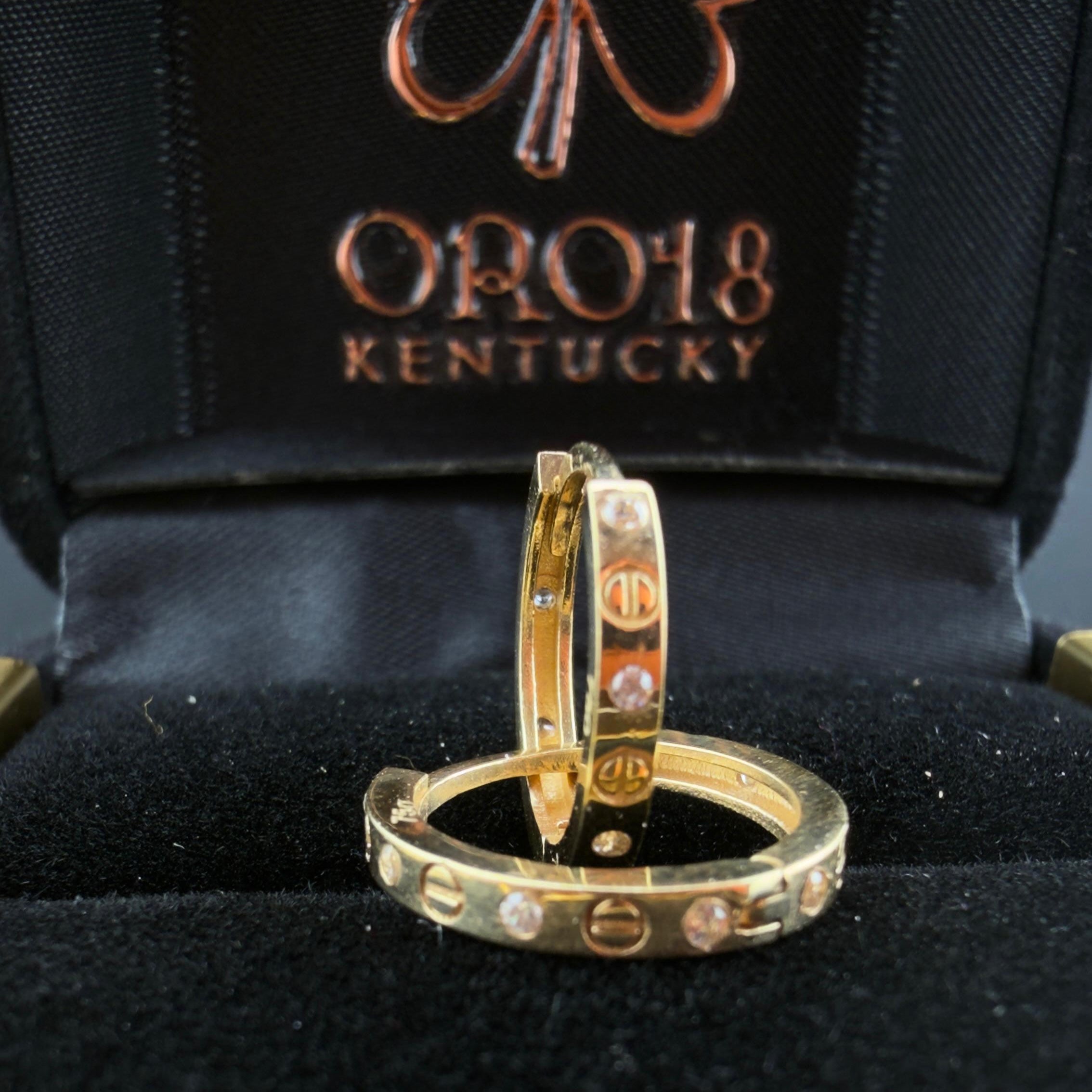 Double-C Hoops 18k.