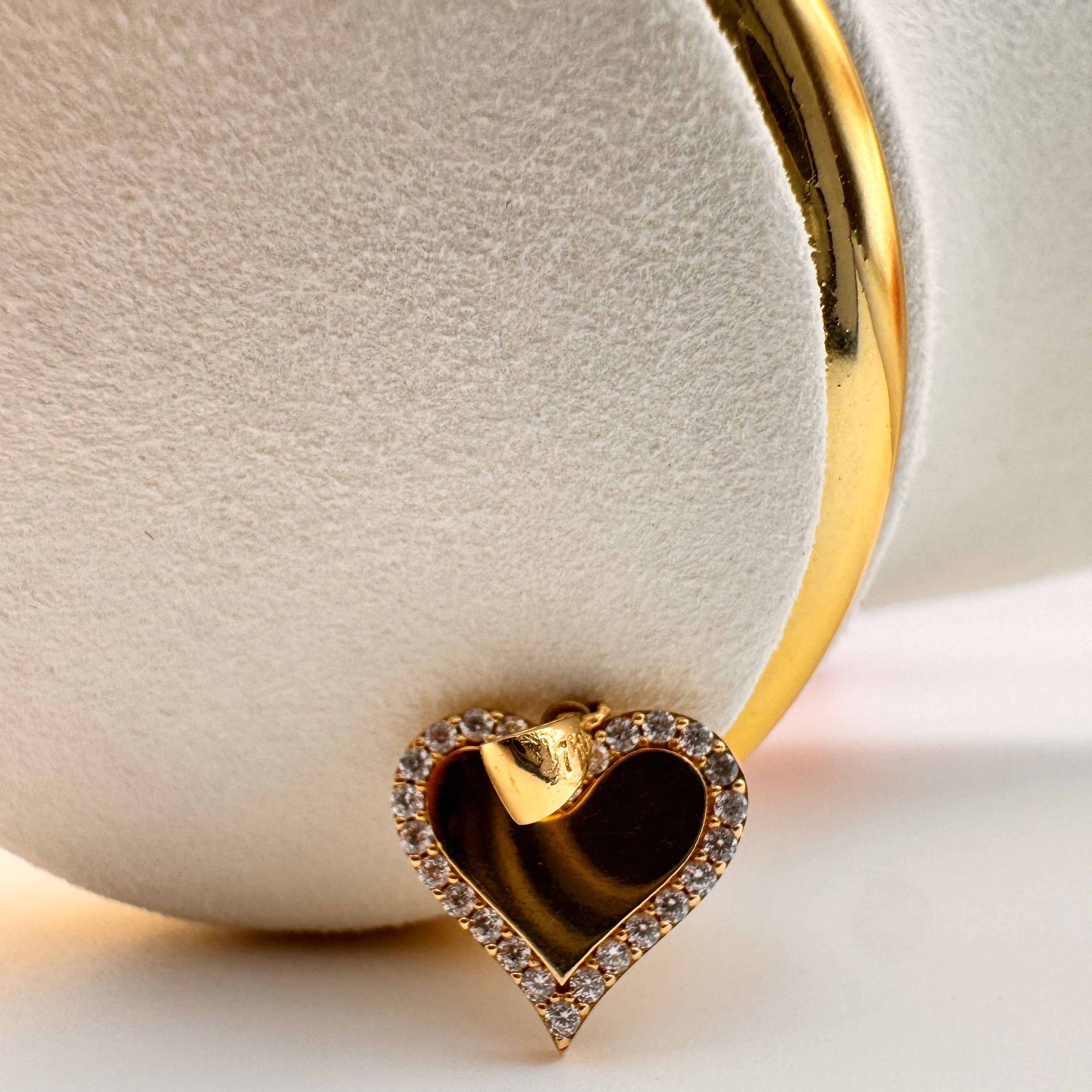 Heart Zirconia Charm 18k