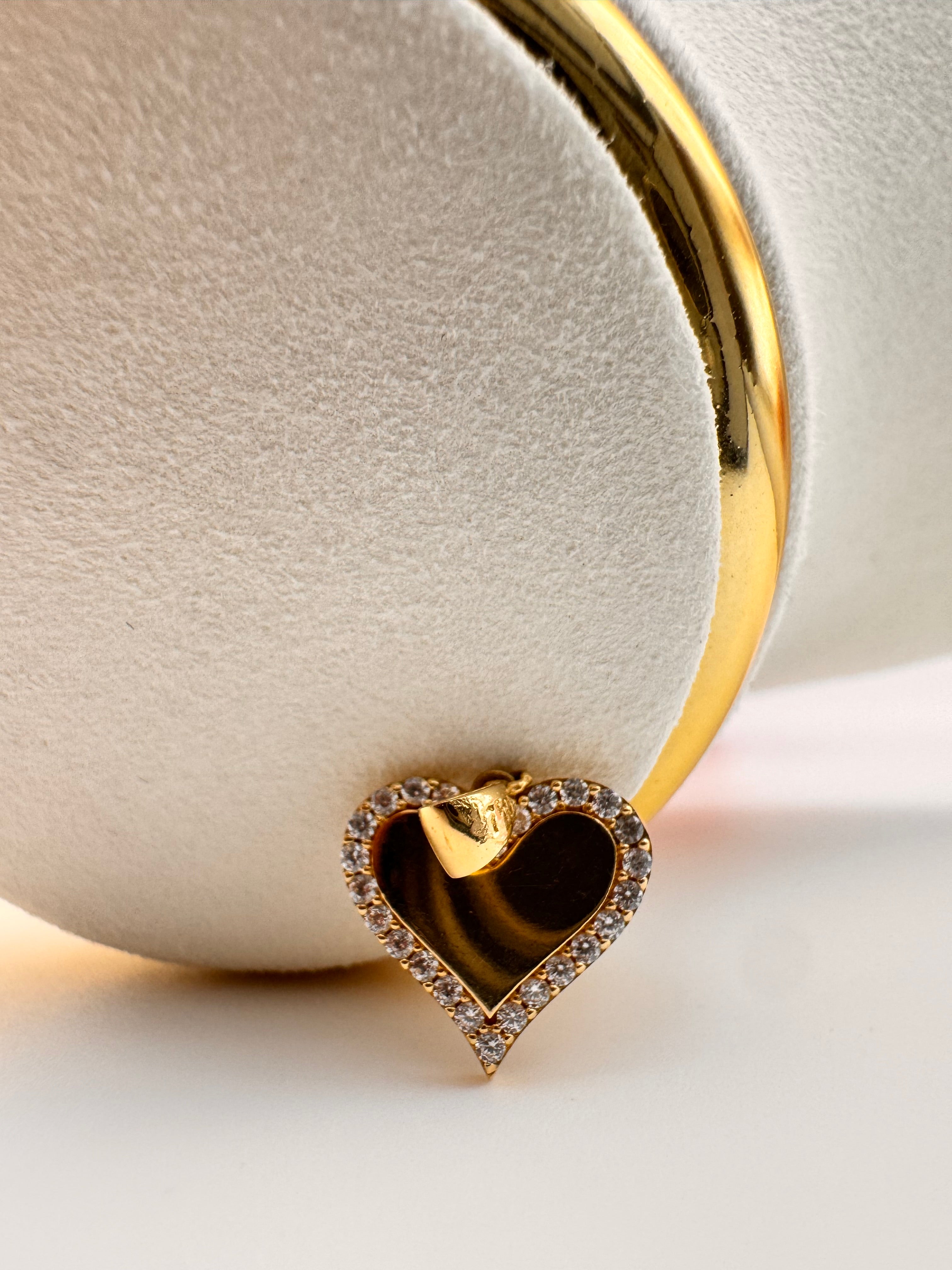 Heart Zirconia Charm 18k