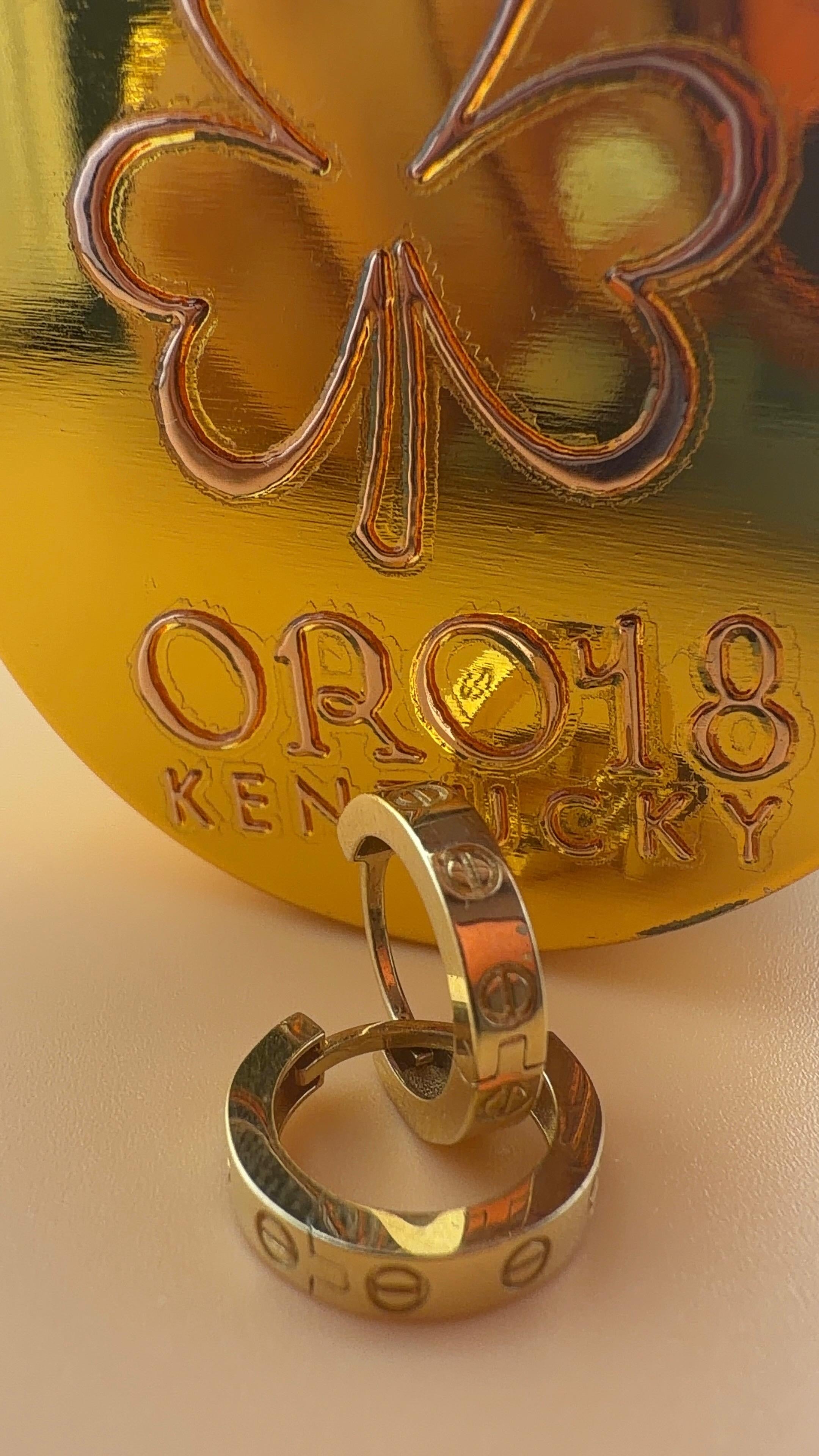 Double-C Hoop 18k.