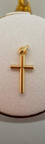 Plain Gold Cross Pendant 18k