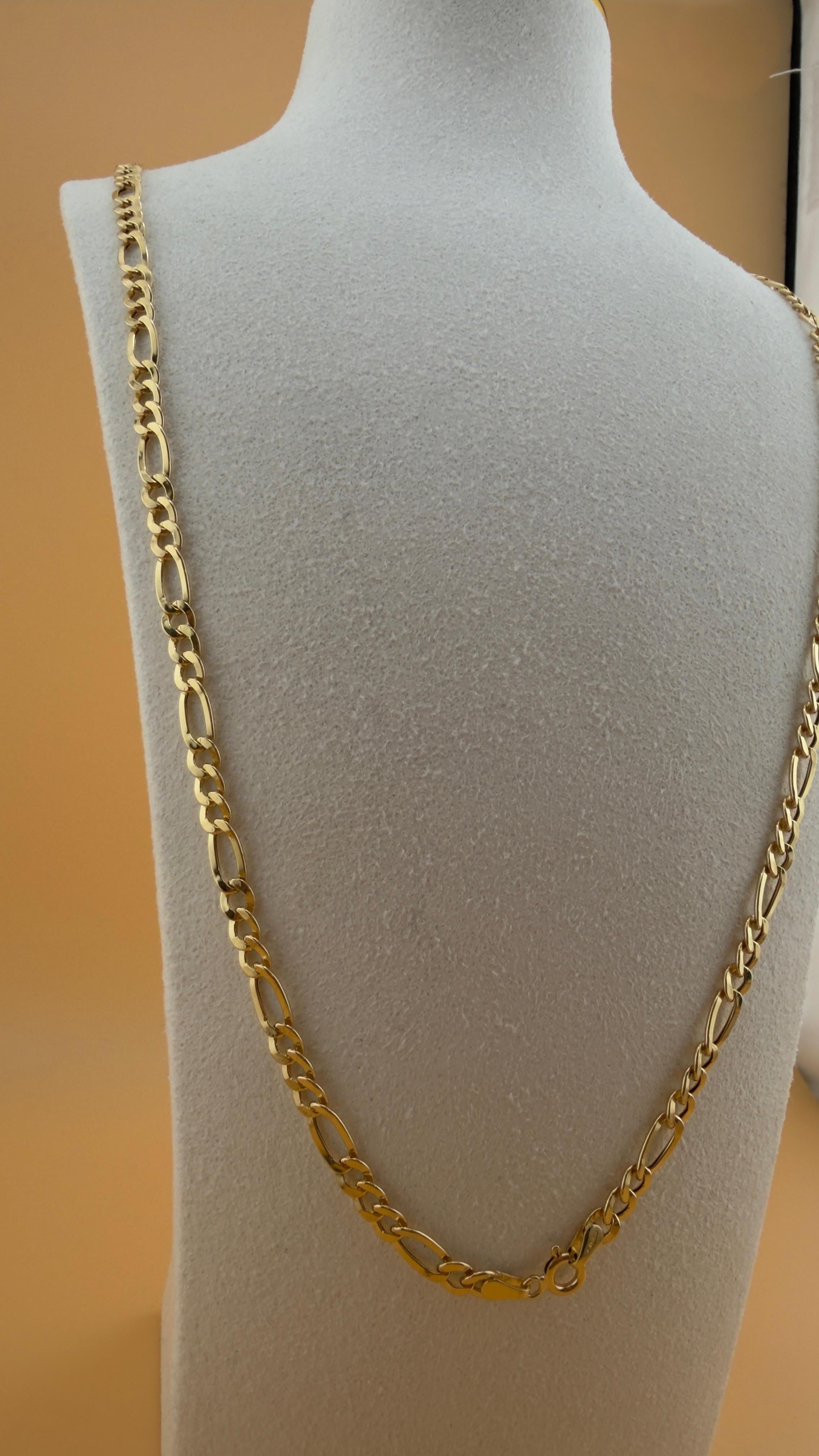 Classic Figaro Chain 18k, 60cm.