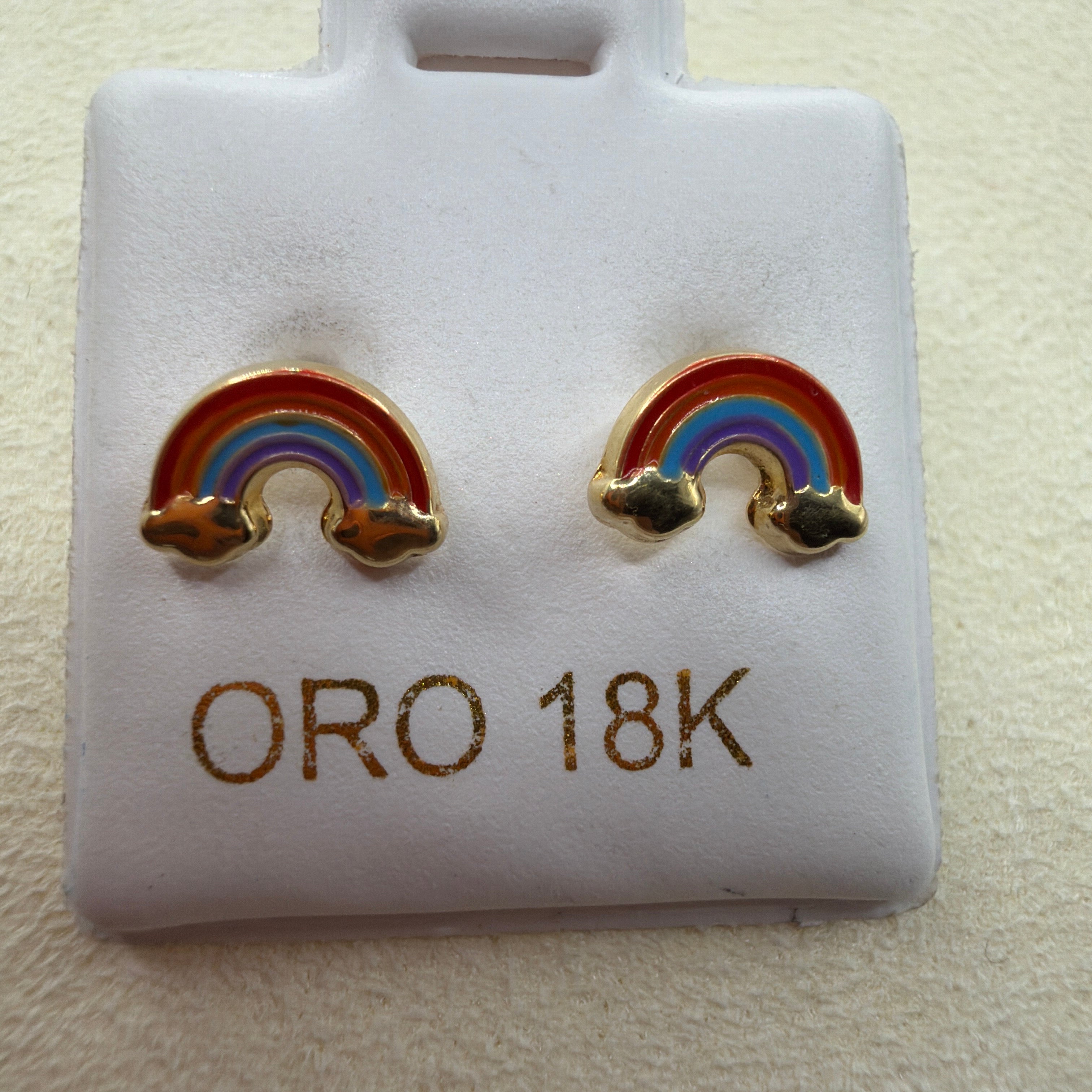 Rainbow of Light Earrings 18k