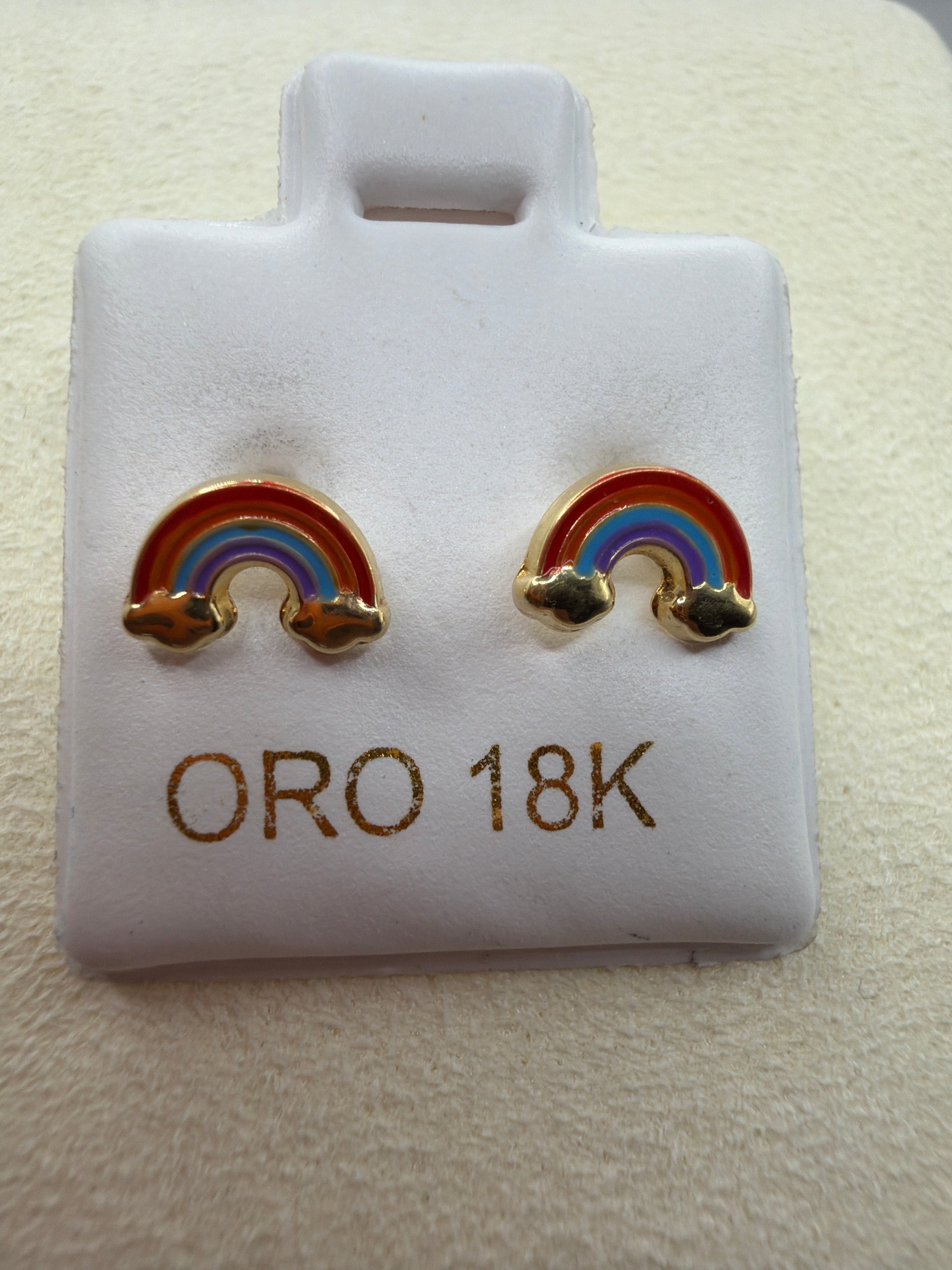 Rainbow of Light Earrings 18k