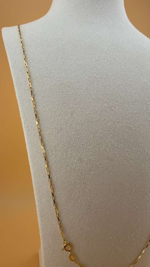Italian Bar Chain 18k, 60cm.