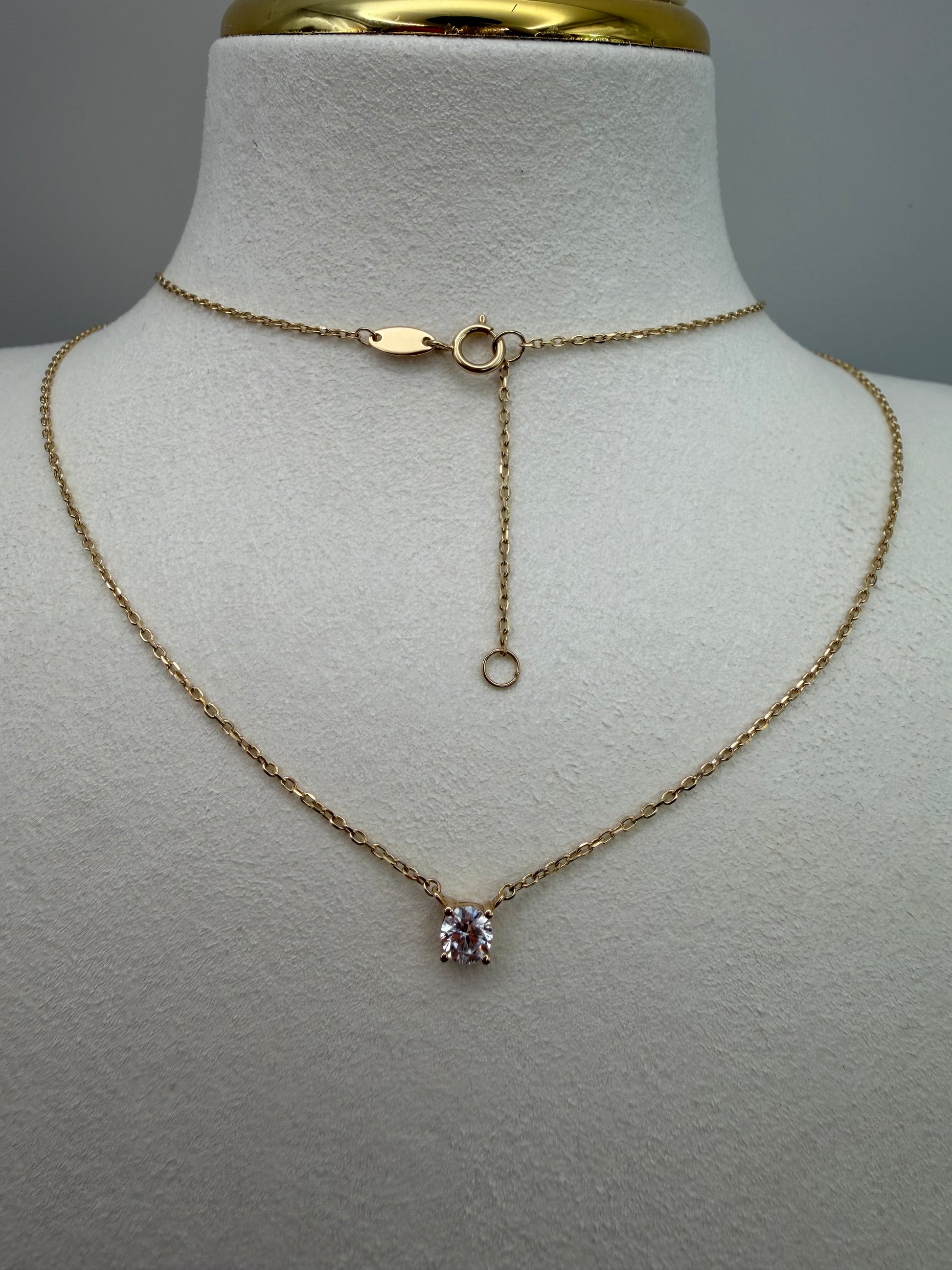 Minimal Solitaire Chain 18k 45cm