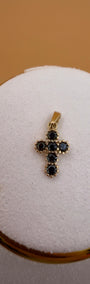 Black Cross Pendant 18k.