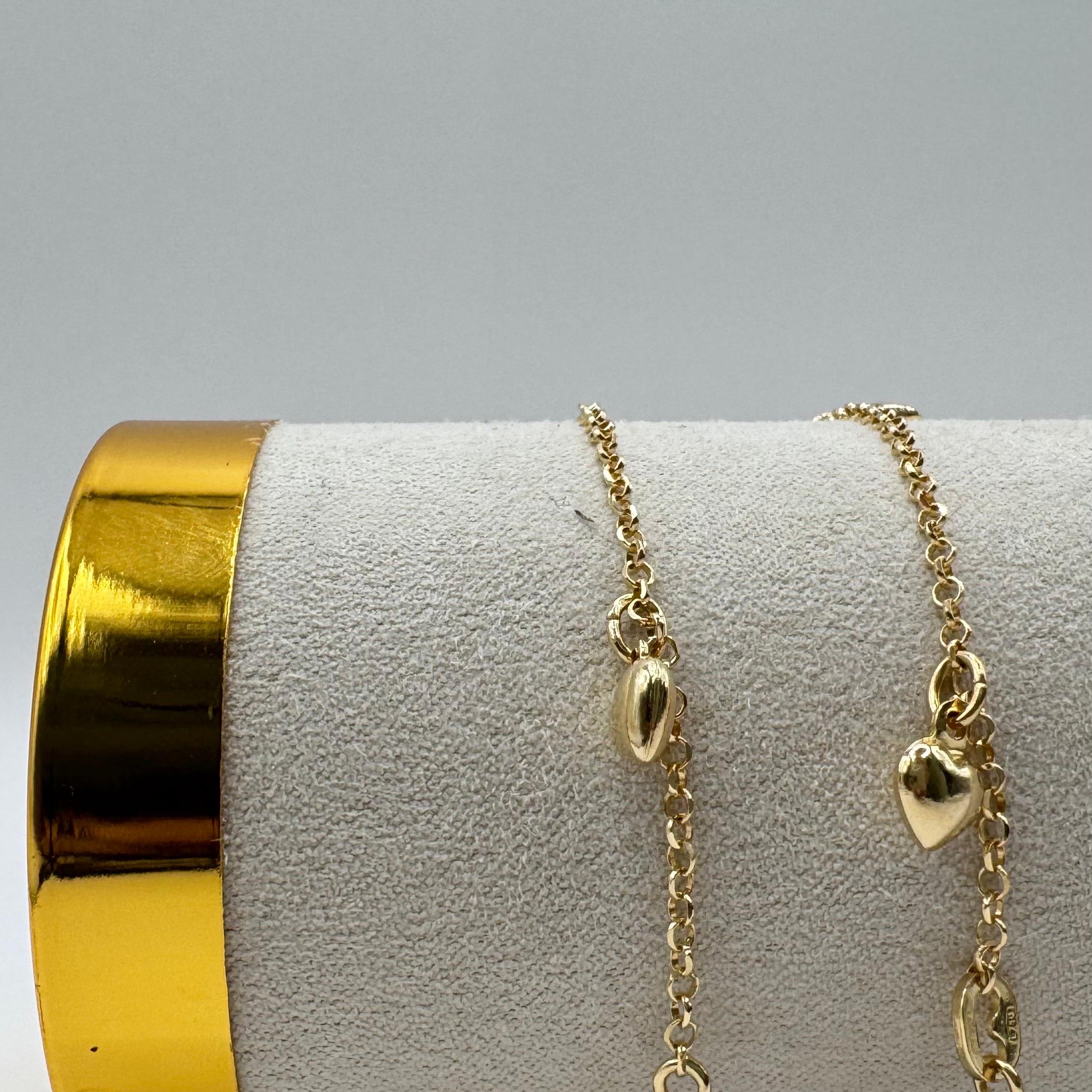 Heart Anklet Bracelet 18k