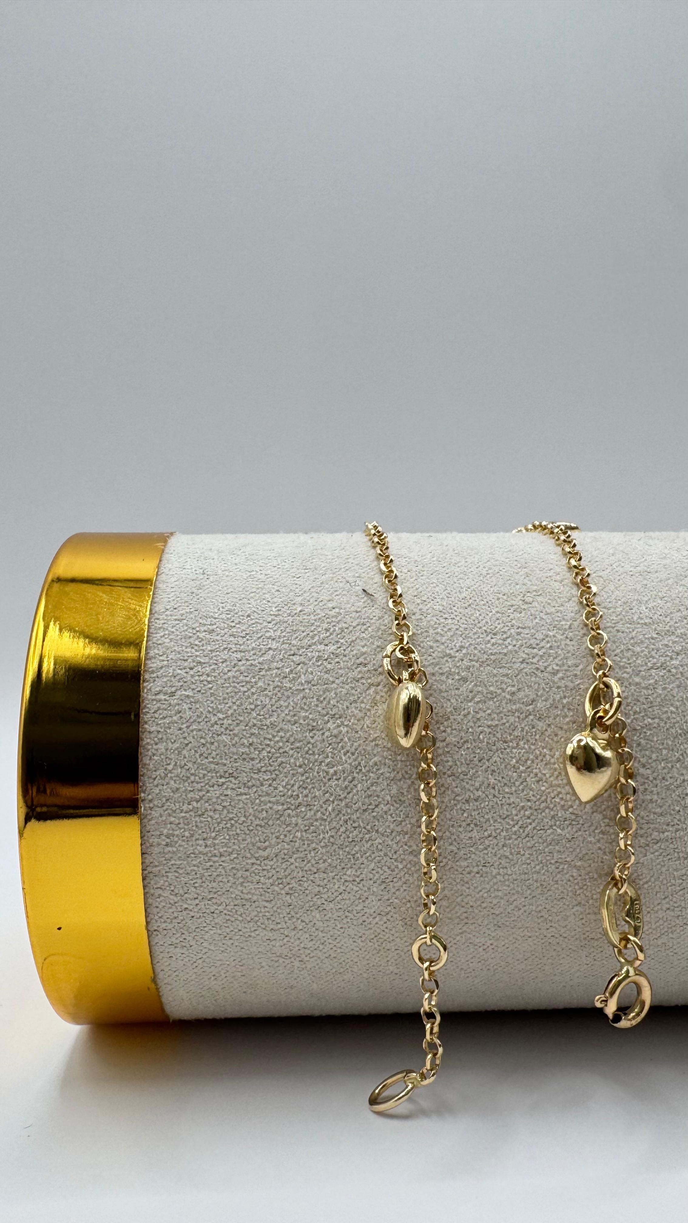 Heart Anklet Bracelet 18k