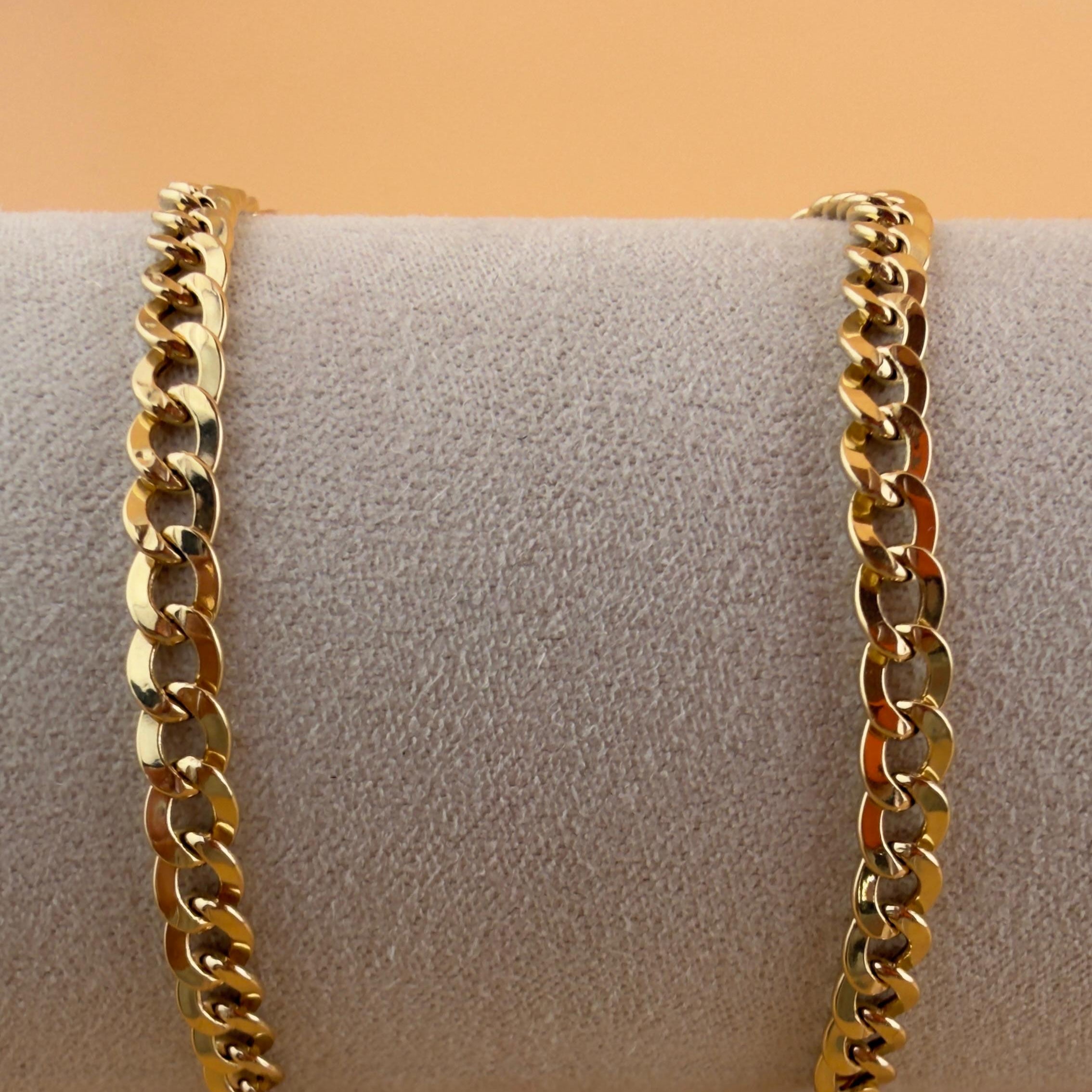 Cubalink flat Bracelet 18k, 21cm.