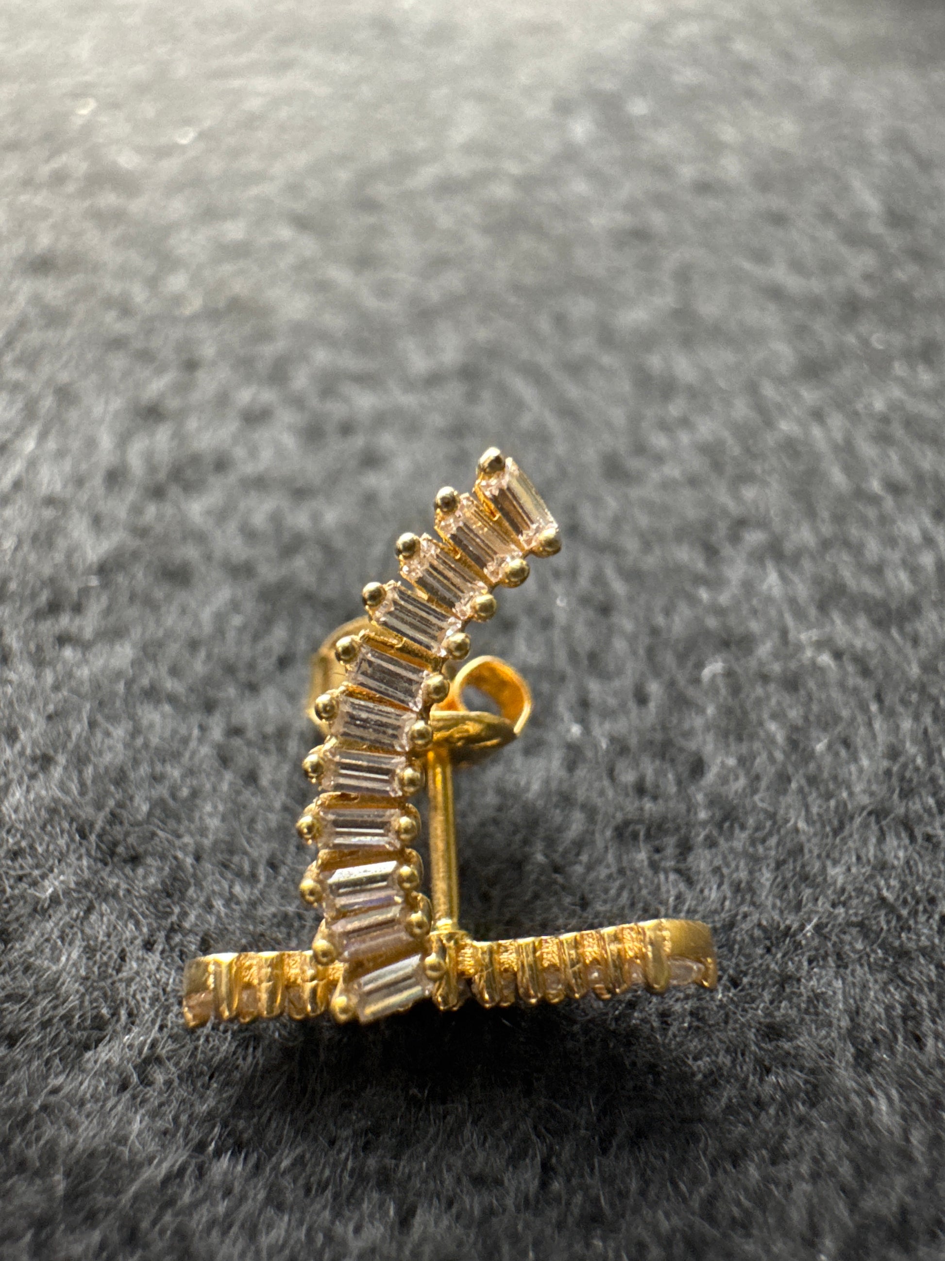 Herringbone hoops 18k