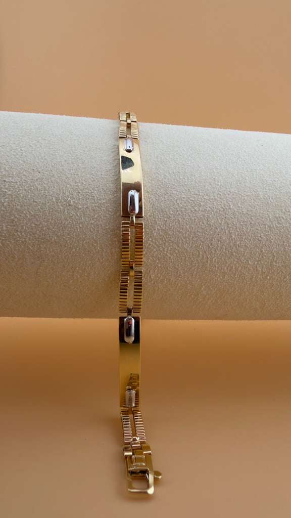 Articulated Heart Bracelet 18k, 21cm.