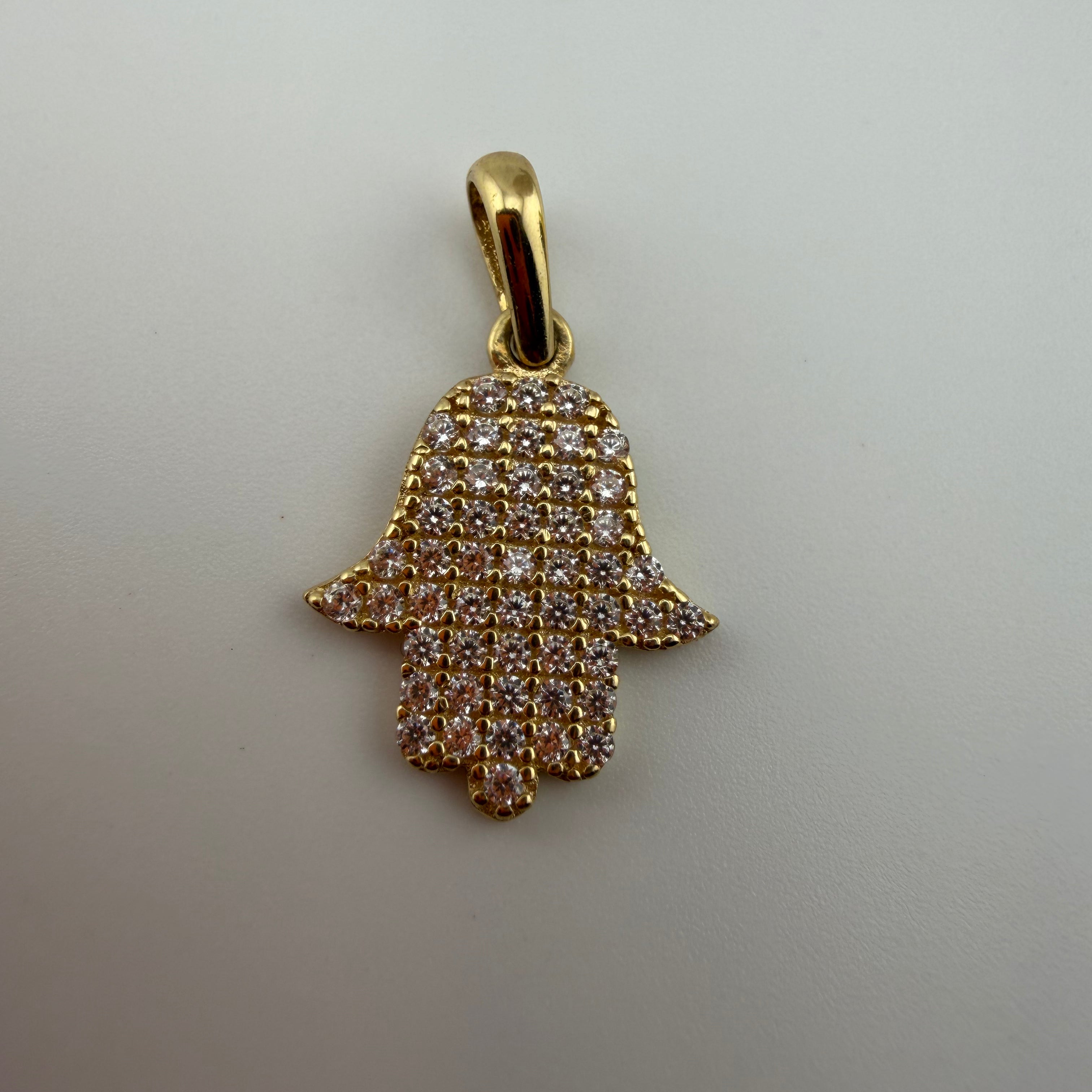 Fatima Zirconium Pendant 18k