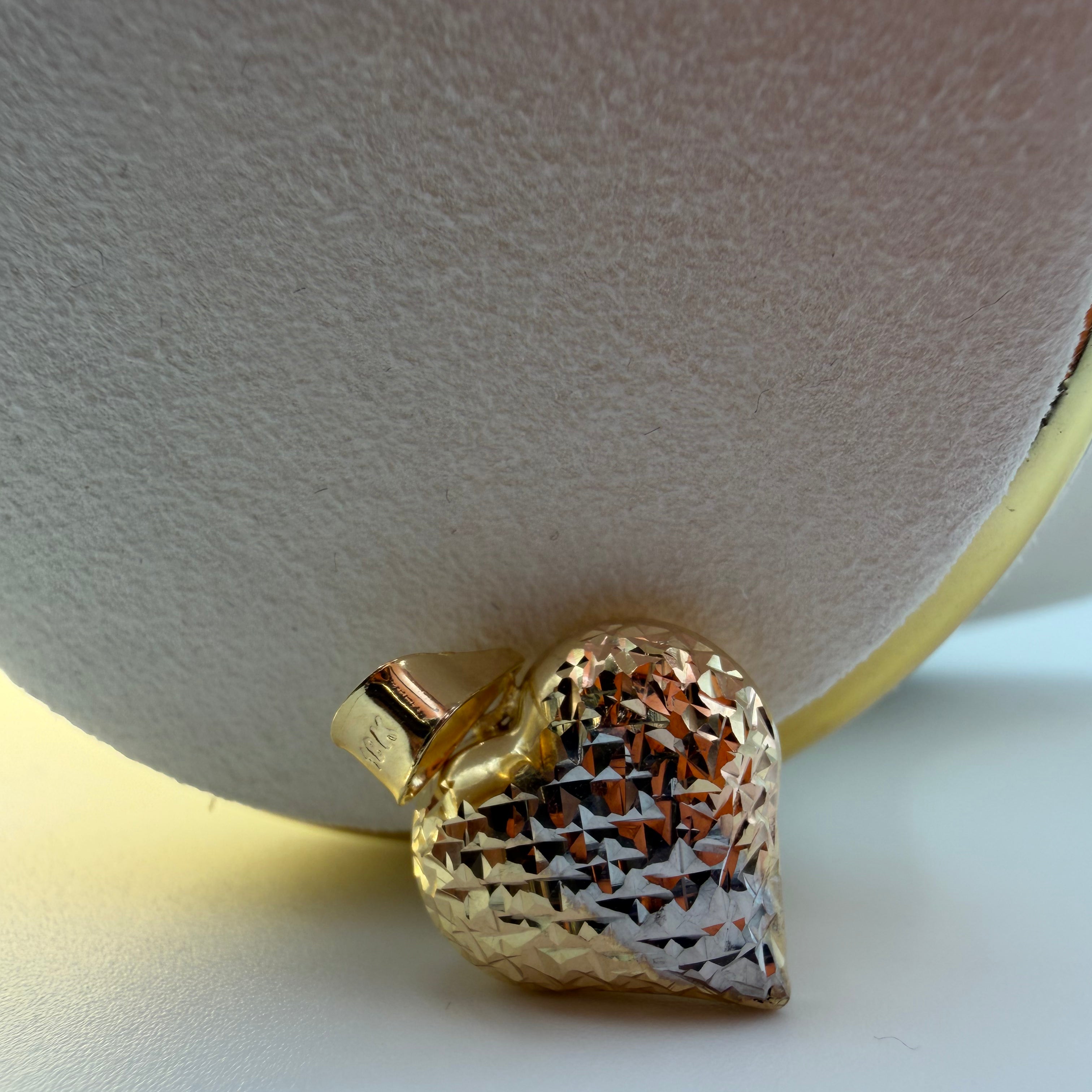 Three-Colored Heart Pendant 18k