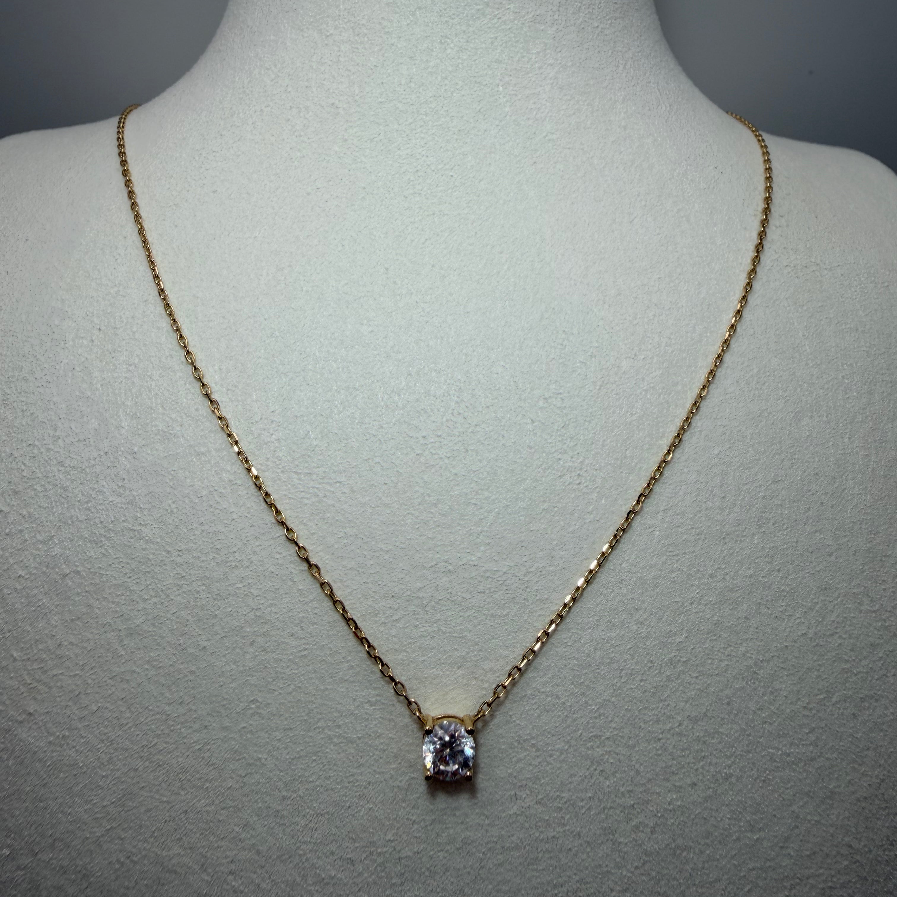 Solitaire Diamond Chain 18k 45cm