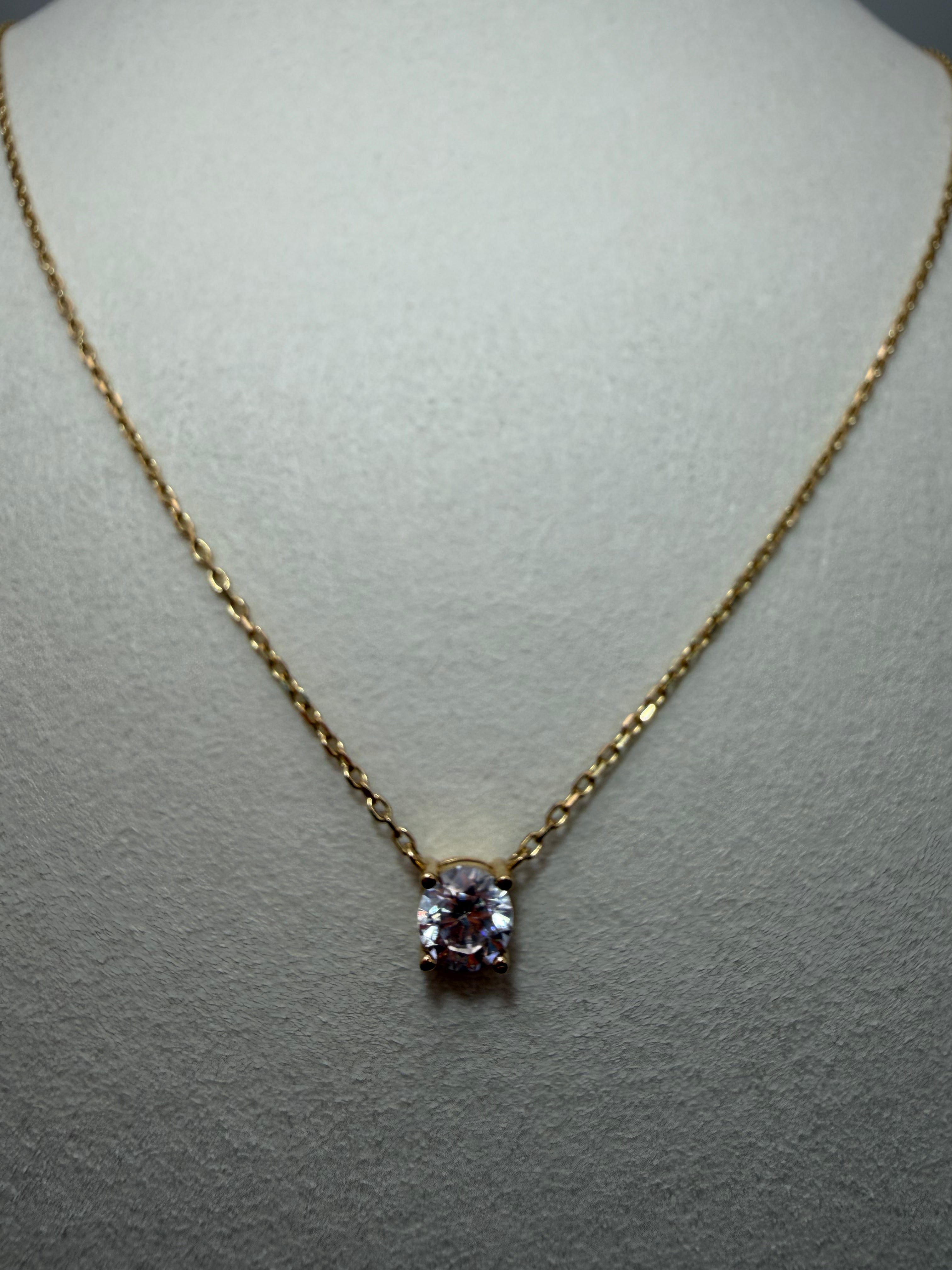 Solitaire Diamond Chain 18k 45cm