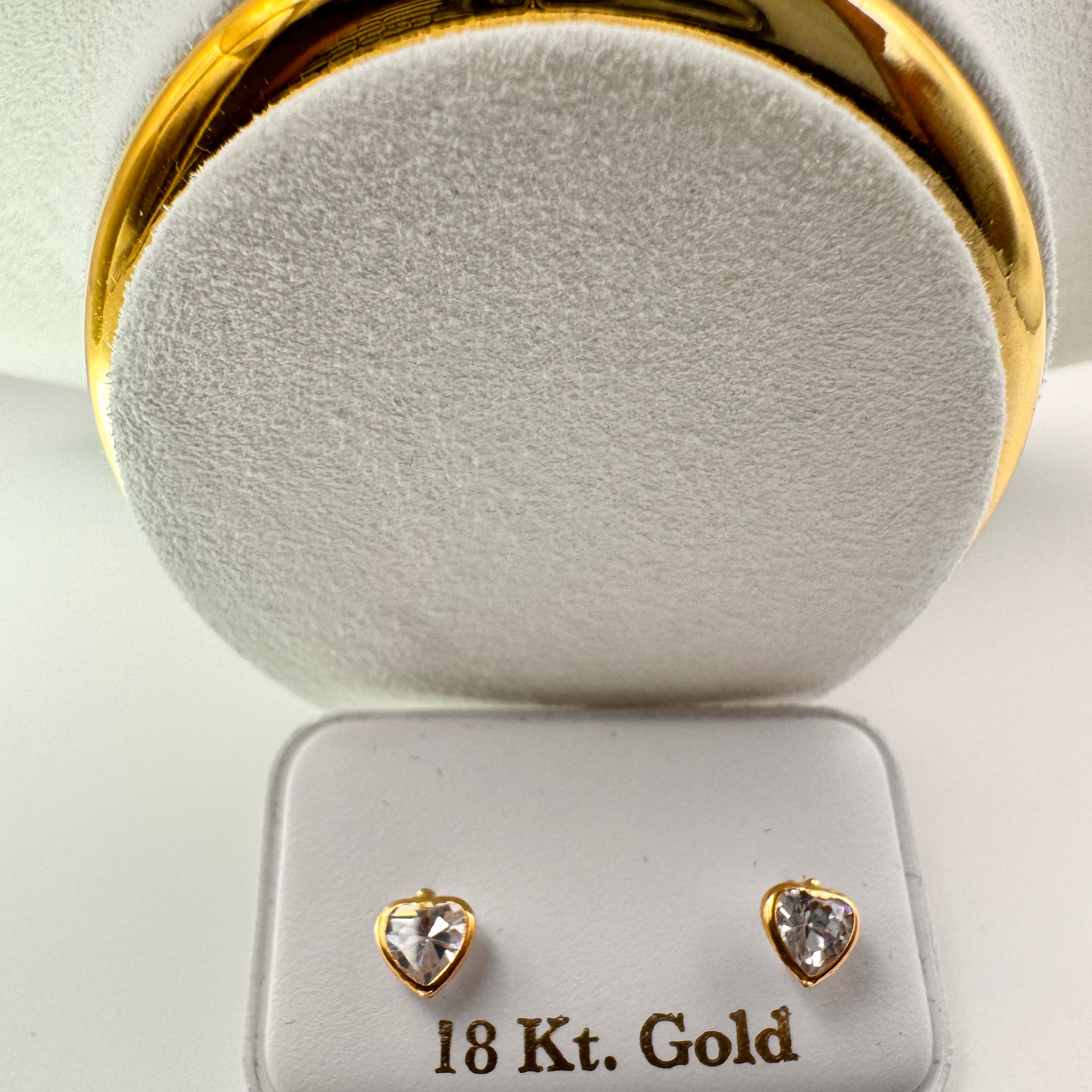 Heart-shaped earrings 18k