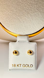 Plain round earrings 18k