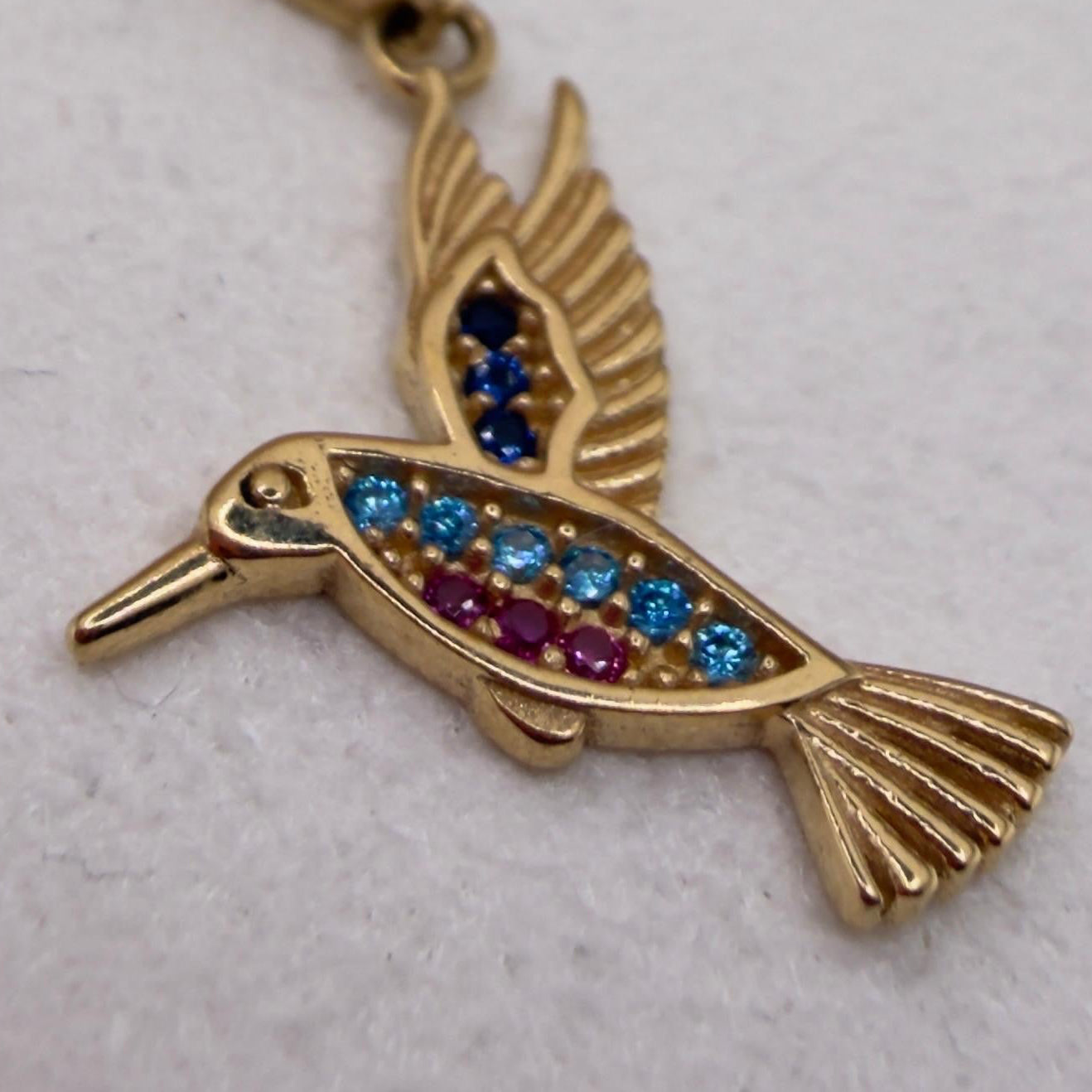 Imperial Hummingbird Pendant 18k.